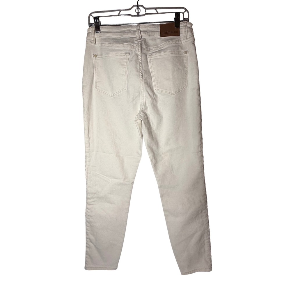 Judy Blue Los Angeles White Denim Jeans Relaxed Fit Braided Trim‎ Women - Picture 8 of 14
